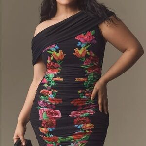 NWT Anthropologie AFRM Off-the-shoulder Slim Mesh Mini Dress Size XL NEW